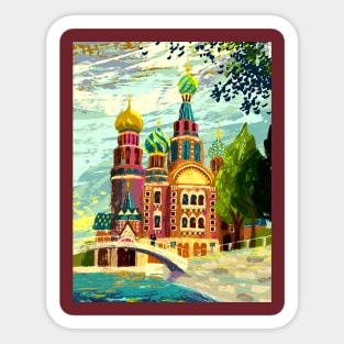 Vintage Travel Poster - Saint Petersburg Sticker